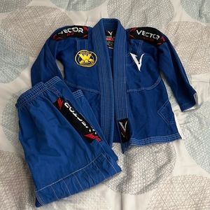 Vector Sports Brazilian BJJ Gi Jiu Jitsu Gi for Kids- size K2 in blue